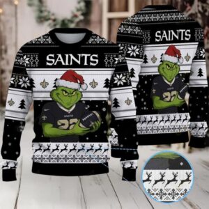 NFL New Orleans Saints Grinch Christmas Sweater