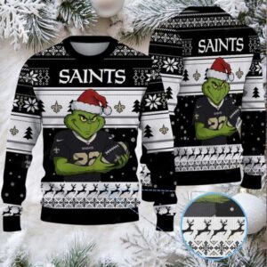 NFL New Orleans Saints Grinch Christmas Sweater