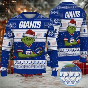 NFL New York Giants Grinch Jersey Christmas Sweater