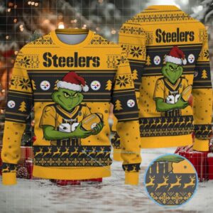 NFL Pittsburgh Steelers Grinch Ugly Christmas Sweater