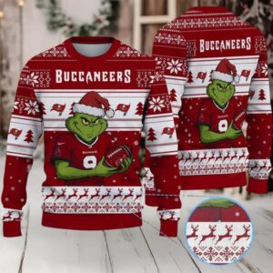 NFL Tampa Bay Buccaneers Grinch Jersey Christmas Sweater