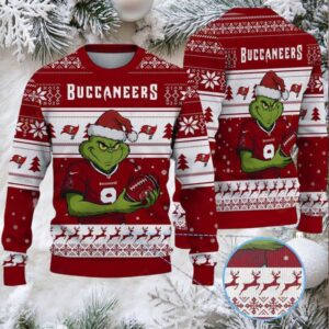 NFL Tampa Bay Buccaneers Grinch Jersey Christmas Sweater