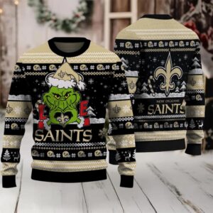 New Orleans Saints NFL Grinch Love Ugly Christmas Sweater