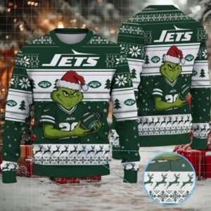 New York Jets NFL Grinch Ugly Christmas Sweater