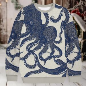 Ocean Octopus Christmas Ugly Sweatshirt