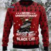Black Cat Mom Santa Moon Xmas Ugly Sweaters Ladies Black Cat Mom Santa Moon Xmas Ugly Sweaters Ladies