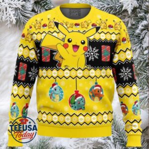 Pikachu I Choose You Pokemon Ugly Christmas Sweater
