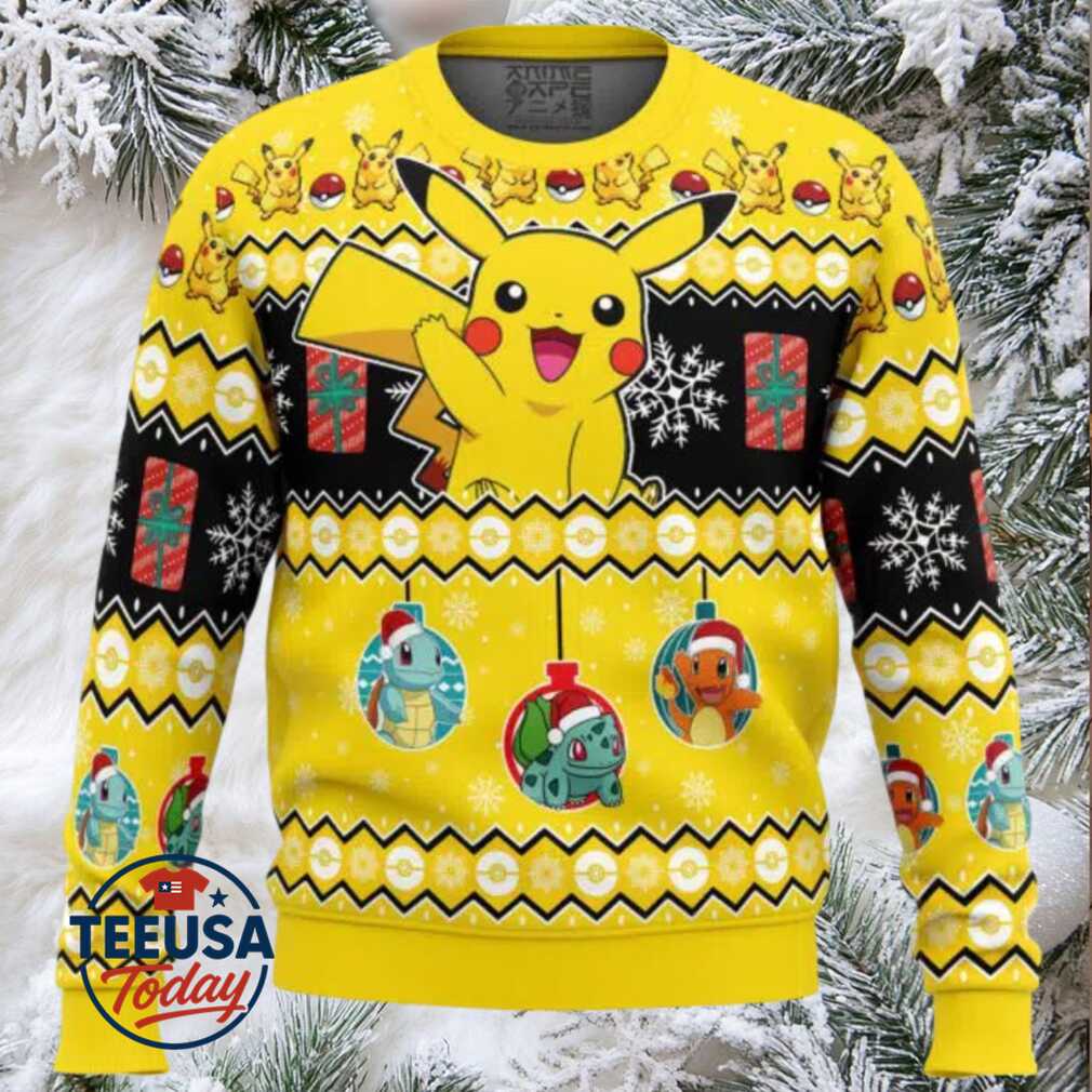 Pikachu I Choose You Pokemon Ugly Christmas Sweater