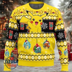 Pikachu I Choose You Pokemon Ugly Christmas Sweater