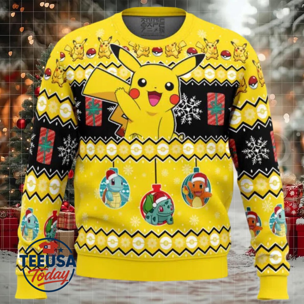 Pikachu I Choose You Pokemon Ugly Christmas Sweater