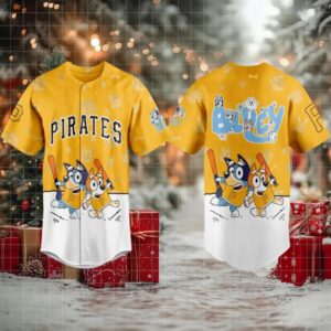 Pittsburgh Pirates 2025 Bluey MLB Game Night Christmas Baseball Jersey
