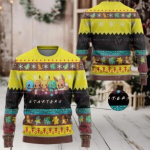 Pokemon Starters Imitation Ugly Sweater And Sweater