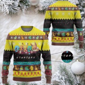 Pokemon Starters Imitation Ugly Sweater And Sweater