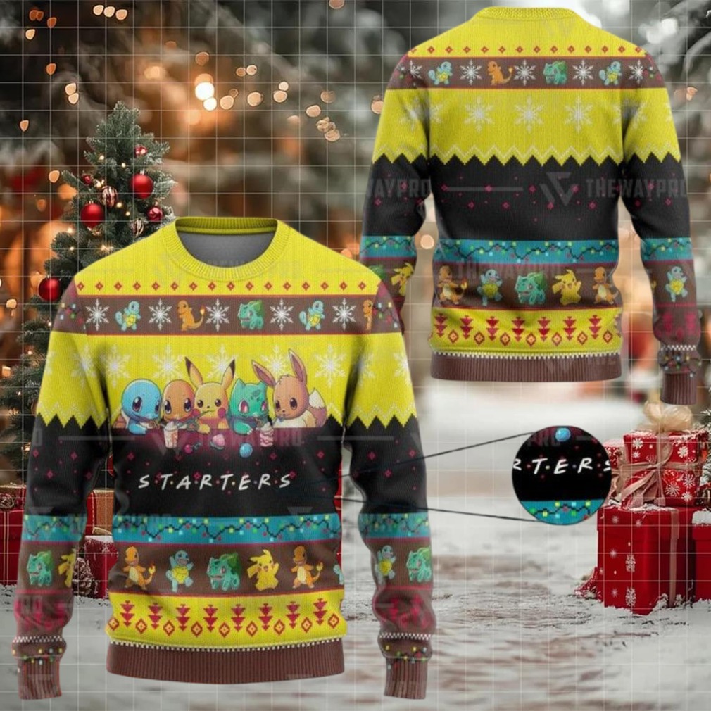 Pokemon Starters Imitation Ugly Sweater And Sweater Pokemon Starters Imitation Ugly Sweater And Sweater