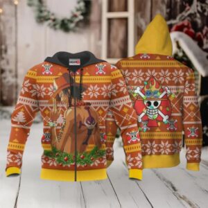 Portgas Ace Ugly Christmas Sweater One Piece Anime 1k509 Fan Gift Stylist Unisex Cartoon Graphic Outfits Aop 3d Hoodie,
