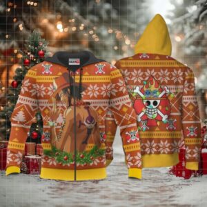 Portgas Ace Ugly Christmas Sweater One Piece Anime 1k509 Fan Gift Stylist Unisex Cartoon Graphic Outfits Aop 3d Hoodie,