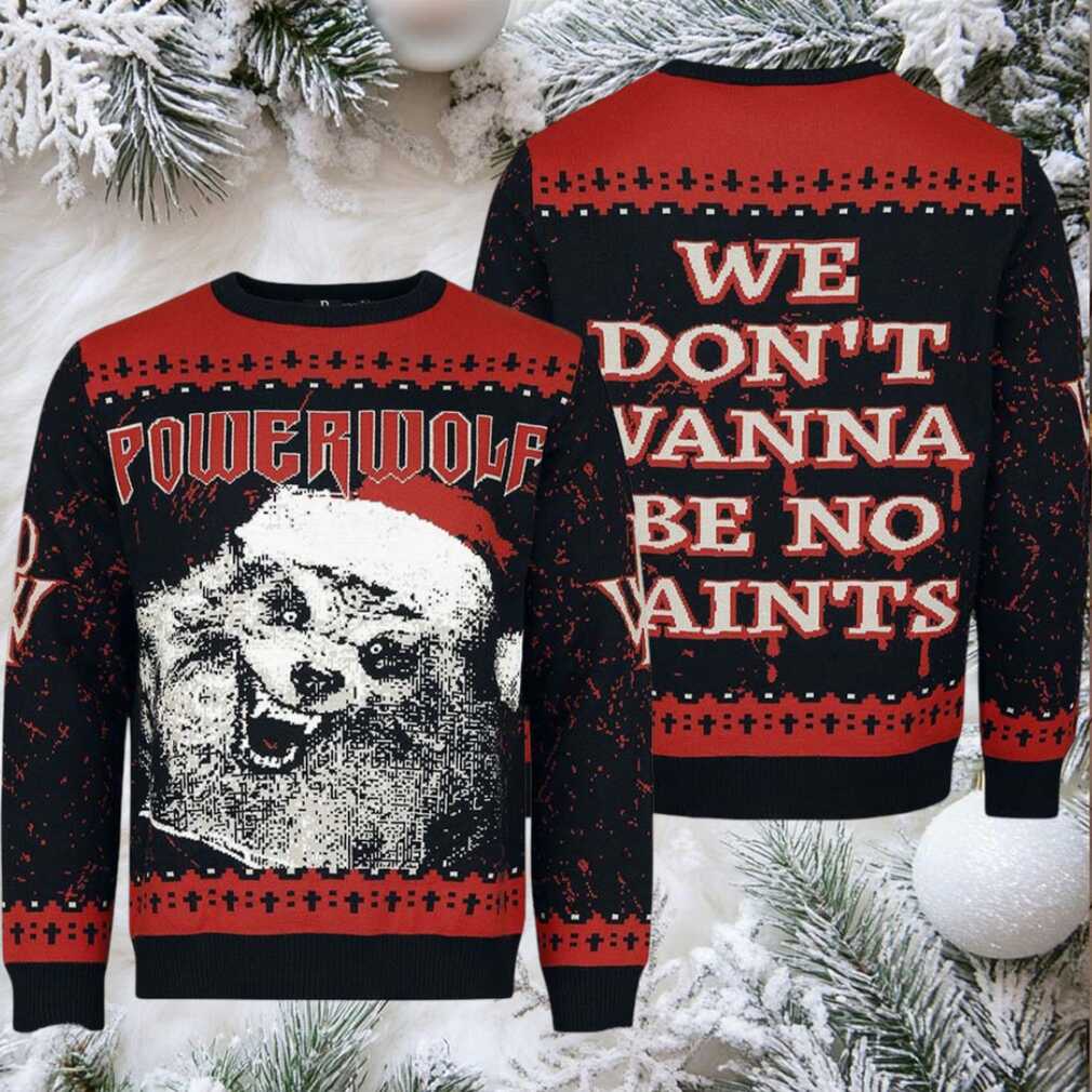 Powerwolf Werewolf Santa Ugly Christmas Sweater front view