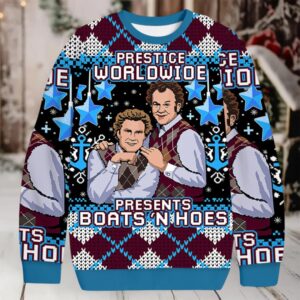Prestige Worldwide Boats N Hoes Christmas Ugly Sweatshirt