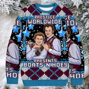 Prestige Worldwide Boats N Hoes Christmas Ugly Sweatshirt