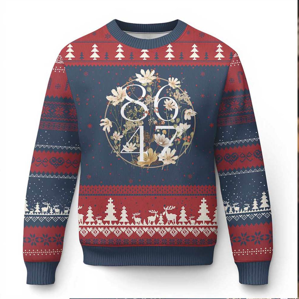 Retro 8647 Ugly Christmas Sweater Subtle FDT Wild Flower Aesthetic