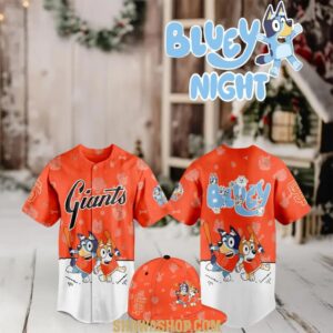 San Francisco Giants 2025 Bluey MLB Game Night Christmas Baseball Jersey