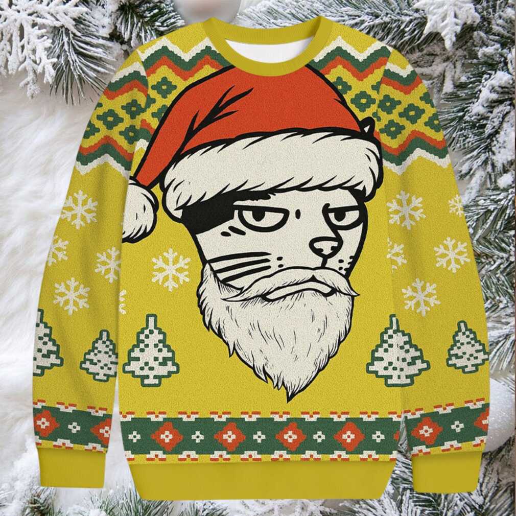 Santa Cat Funny Christmas Ugly Sweatshirt Santa Cat Funny Christmas Ugly Sweatshirt