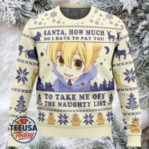 Santa, How Much Do I Have To Pay You Ouran High School Host Club Ugly Christmas Sweater