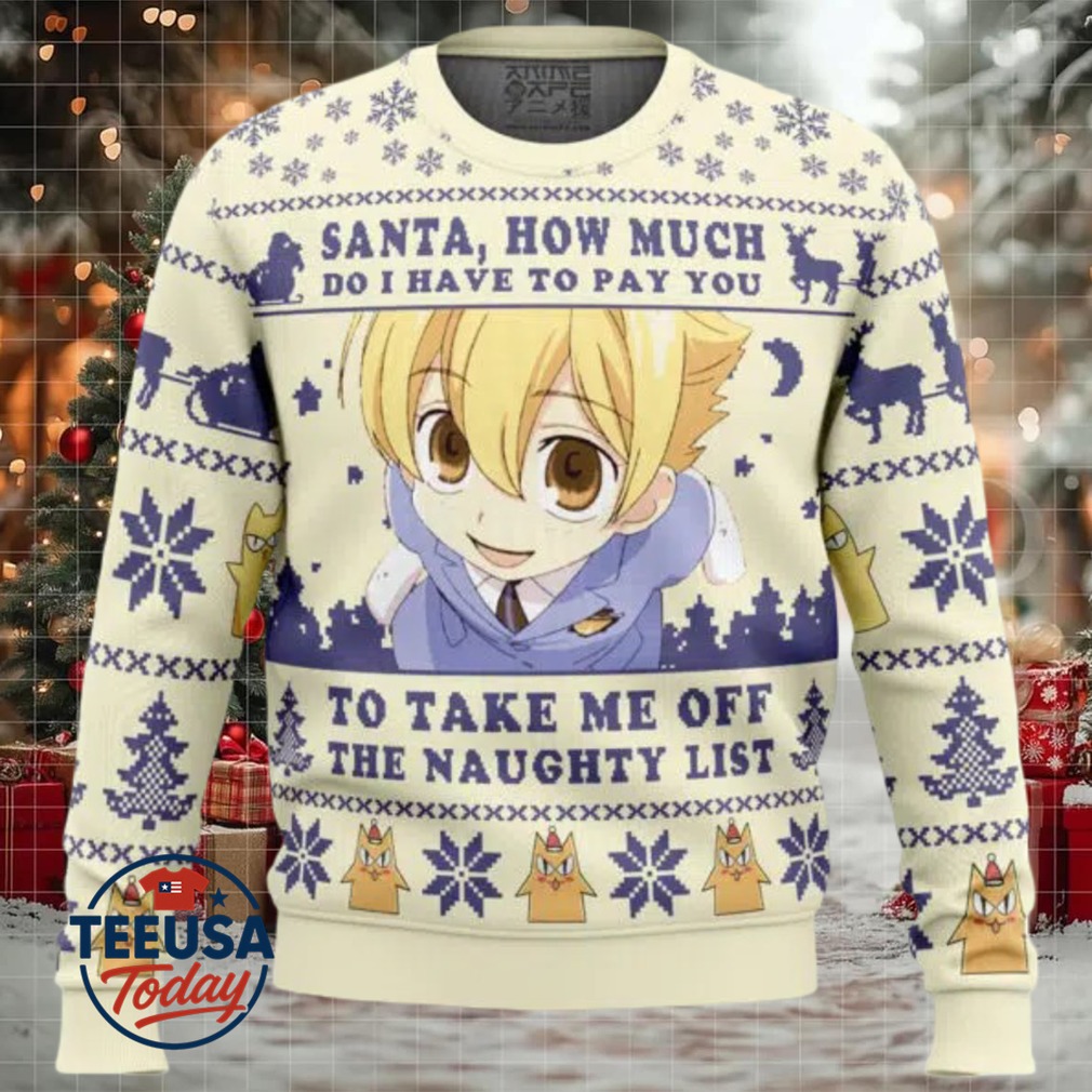 Santa, How Much Do I Have To Pay You Ouran High School Host Club Ugly Christmas Sweater