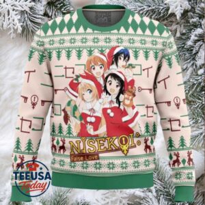Santa Kosaki, Chitoge, Seishiro, Marika Nisekoi Ugly Christmas Sweater