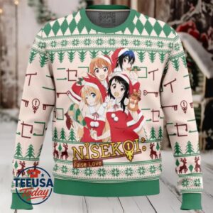 Santa Kosaki, Chitoge, Seishiro, Marika Nisekoi Ugly Christmas Sweater