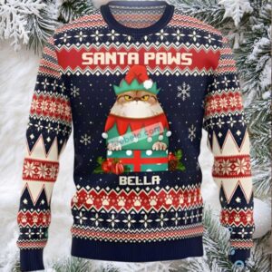 Santa Paws Cat Best Ugly Christmas Sweaters Santa Paws Cat Best Ugly Christmas Sweaters