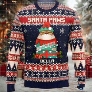 Santa Paws Cat Best Ugly Christmas Sweaters