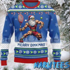 Santa Pickleball Merry Dinkmas Ugly Christmas Sweater