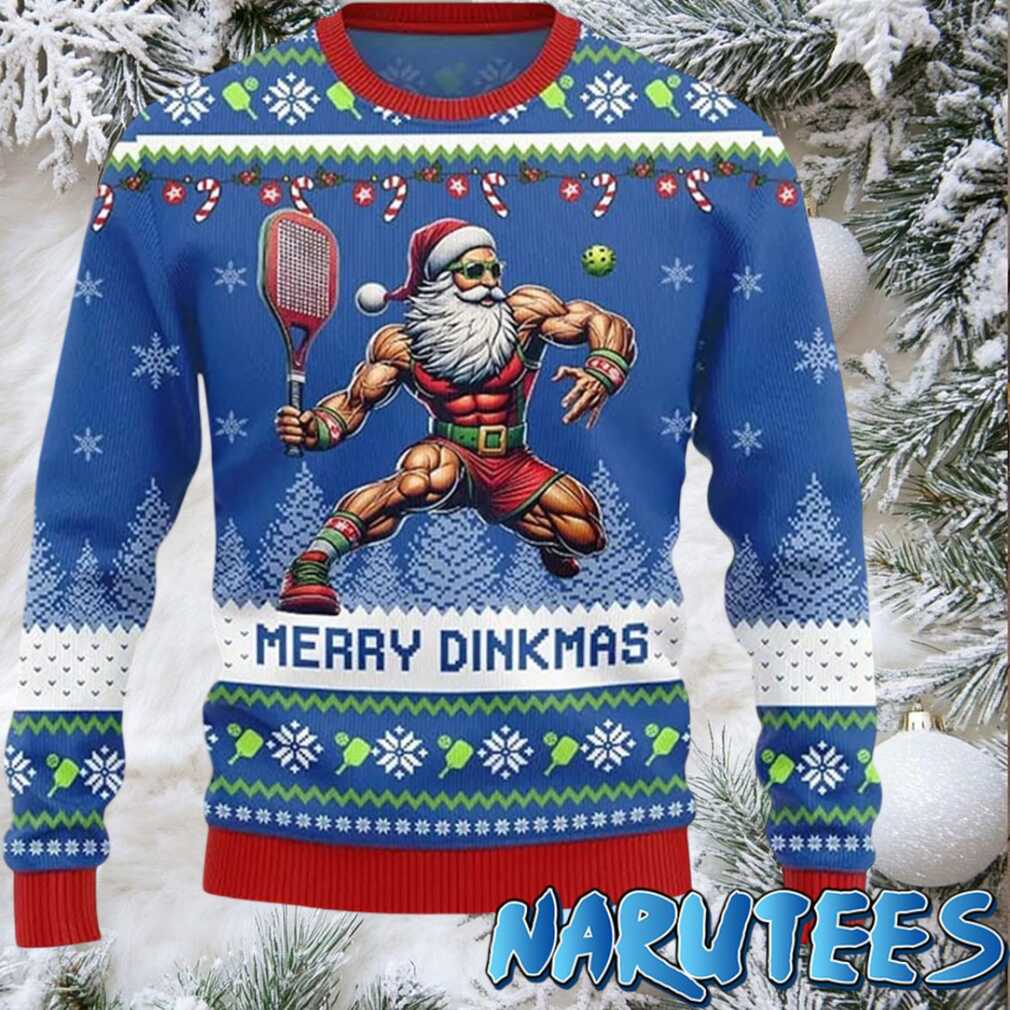 Santa Pickleball Merry Dinkmas Ugly Christmas Sweater