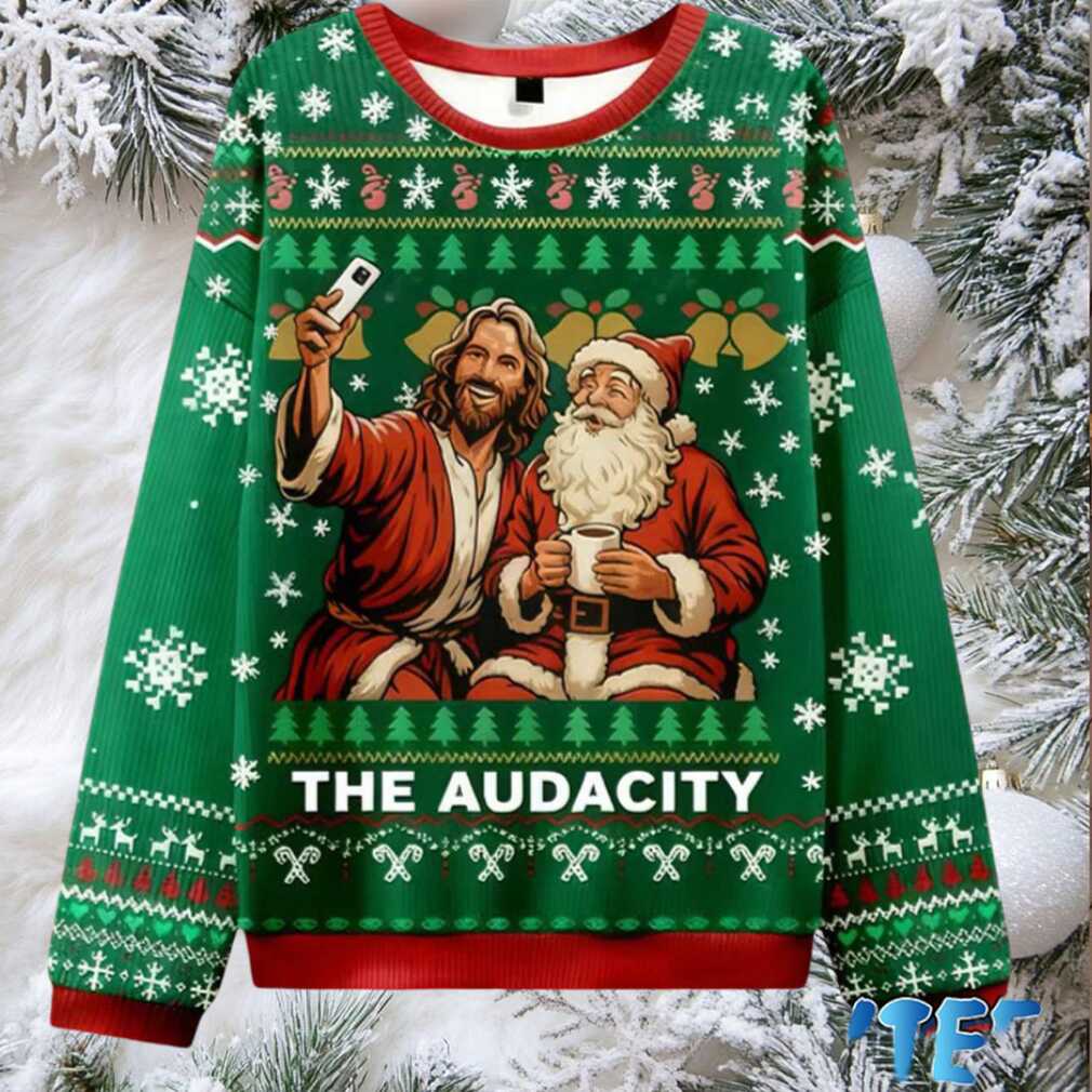 Santa Selfie The Audacity Ugly Christmas Sweater