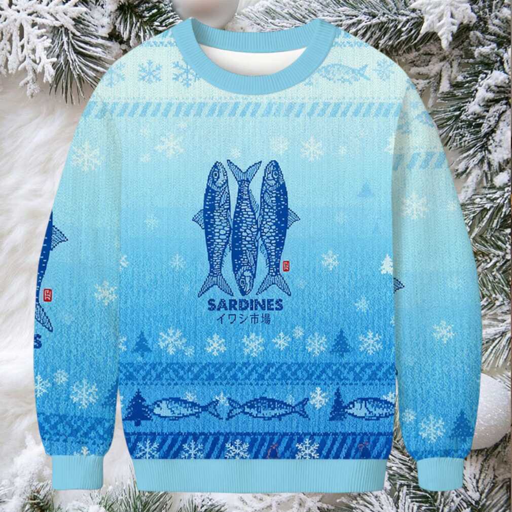 Sardines Market Christmas Ugly Sweatshirt Sardines Market Christmas Ugly Sweatshirt