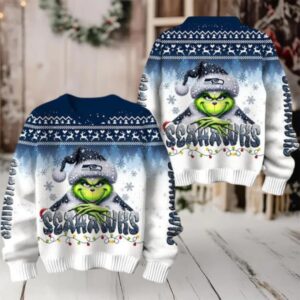 Seattle Seahawks Grinch Stolen Christmas Sweater