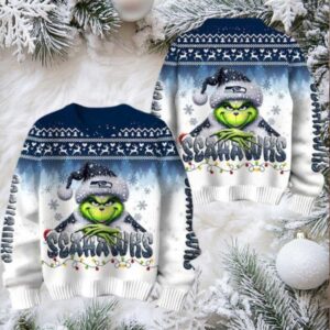 Seattle Seahawks Grinch Stolen Christmas Sweater