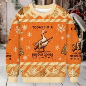 Serious Stupid Goose Christmas Ugly Sweatshirt
