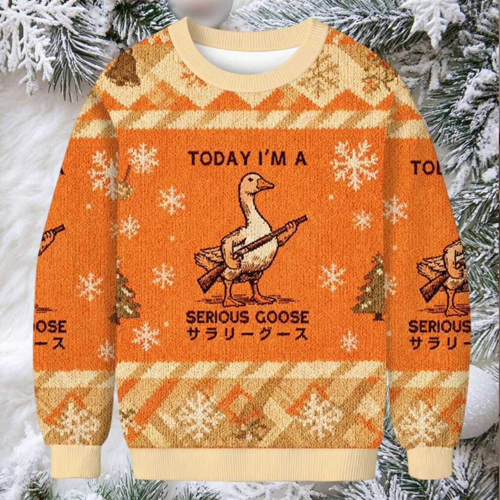 Serious Stupid Goose Christmas Ugly Sweatshirt Serious Stupid Goose Christmas Ugly Sweatshirt