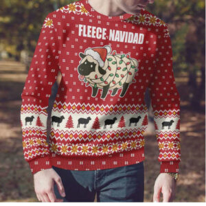 Sheep Merry Christmas Ugly Christmas Sweater Xmas Holiday Patterns