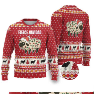 Sheep Merry Christmas Ugly Christmas Sweater Xmas Holiday Patterns