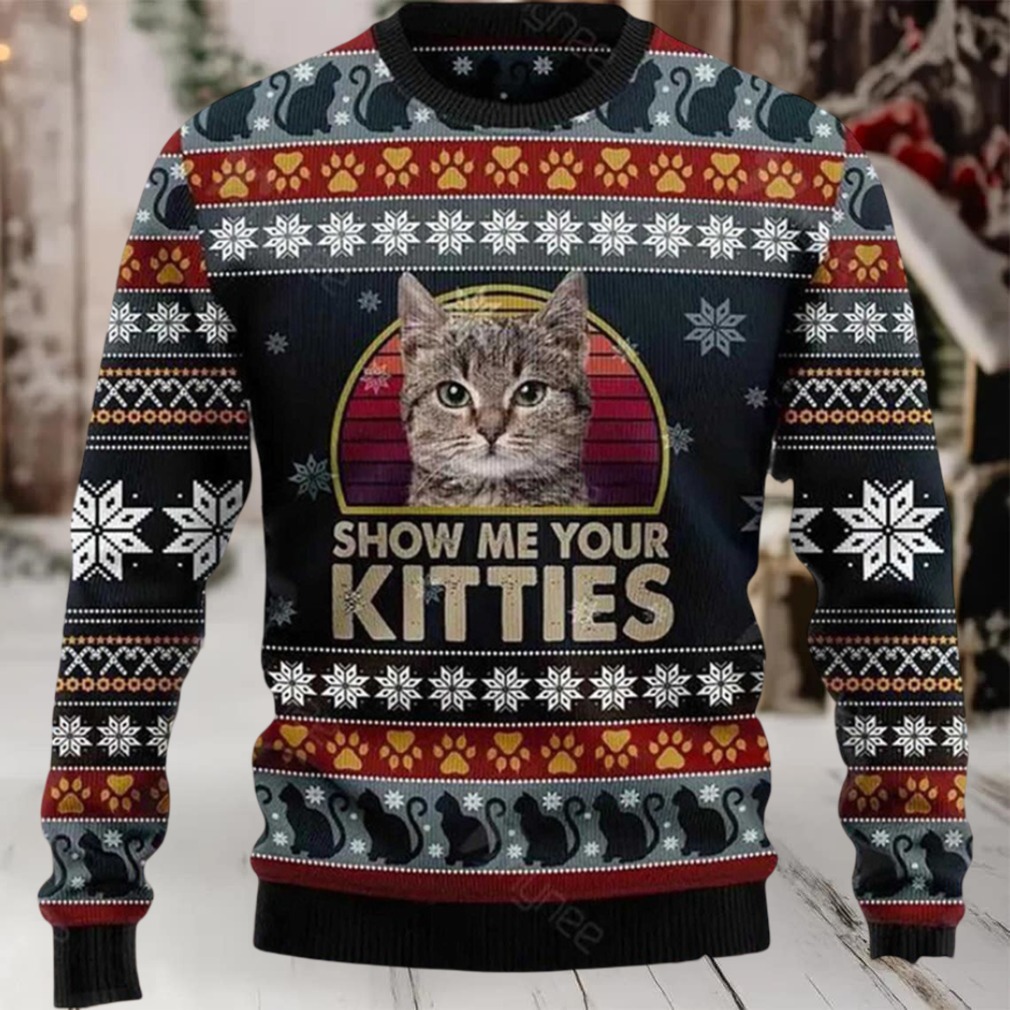 Show Me Your Kitties Ugly Christmas Sweater