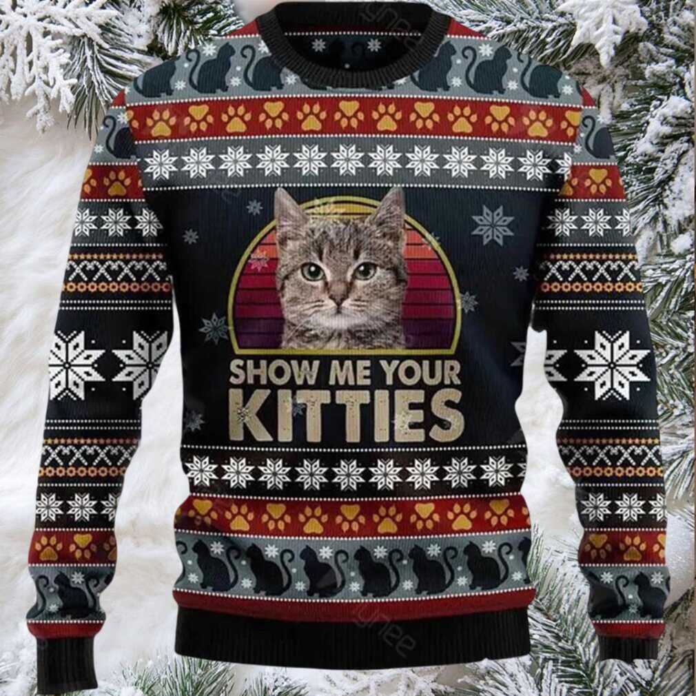 Show Me Your Kitties Ugly Christmas Sweater