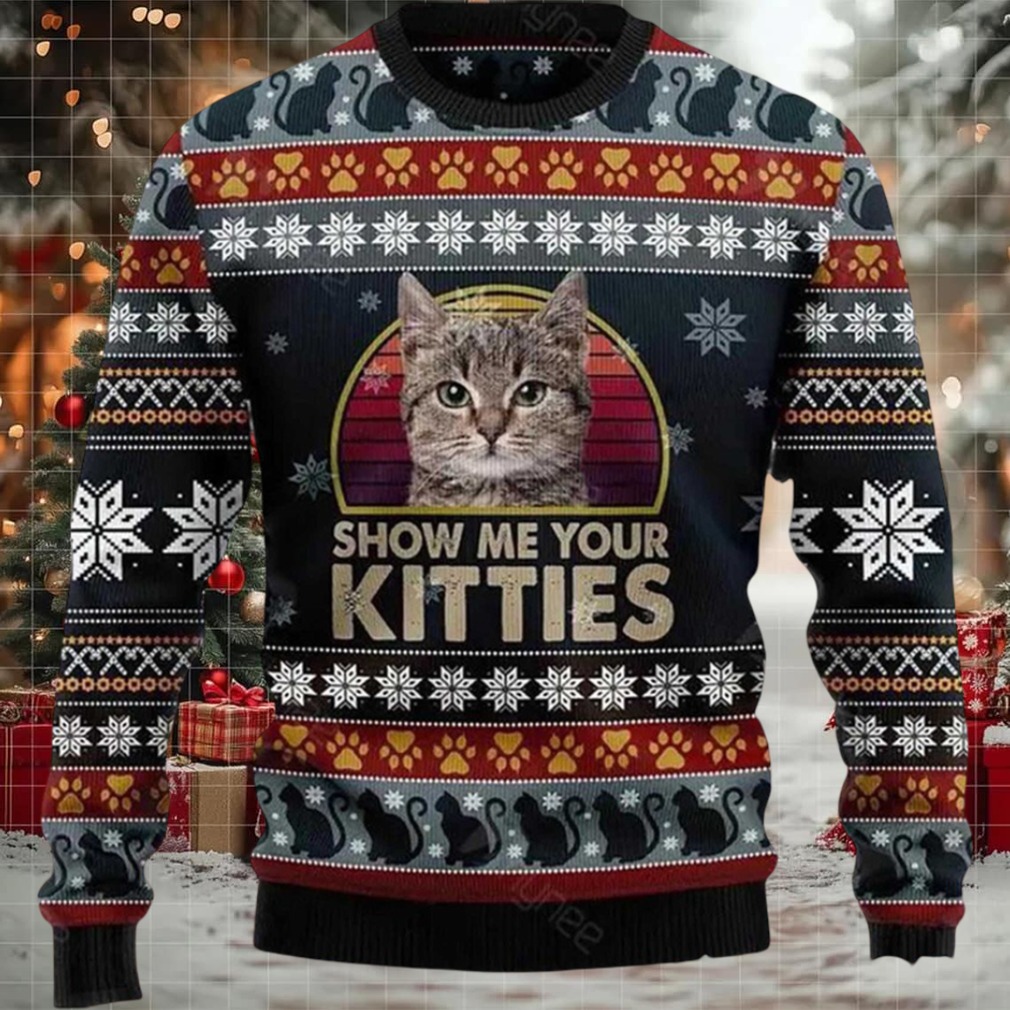 Show Me Your Kitties Ugly Christmas Sweater Show Me Your Kitties Ugly Christmas Sweater