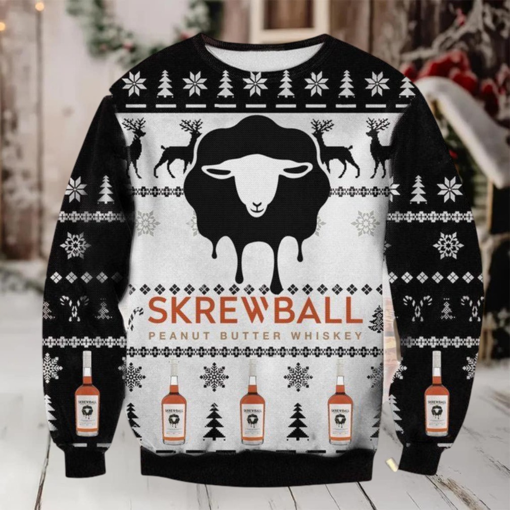 Skrewball Whiskey Ugly Christmas Sweater 2025