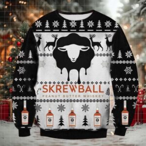 Skrewball Whiskey Ugly Christmas Sweater 2025