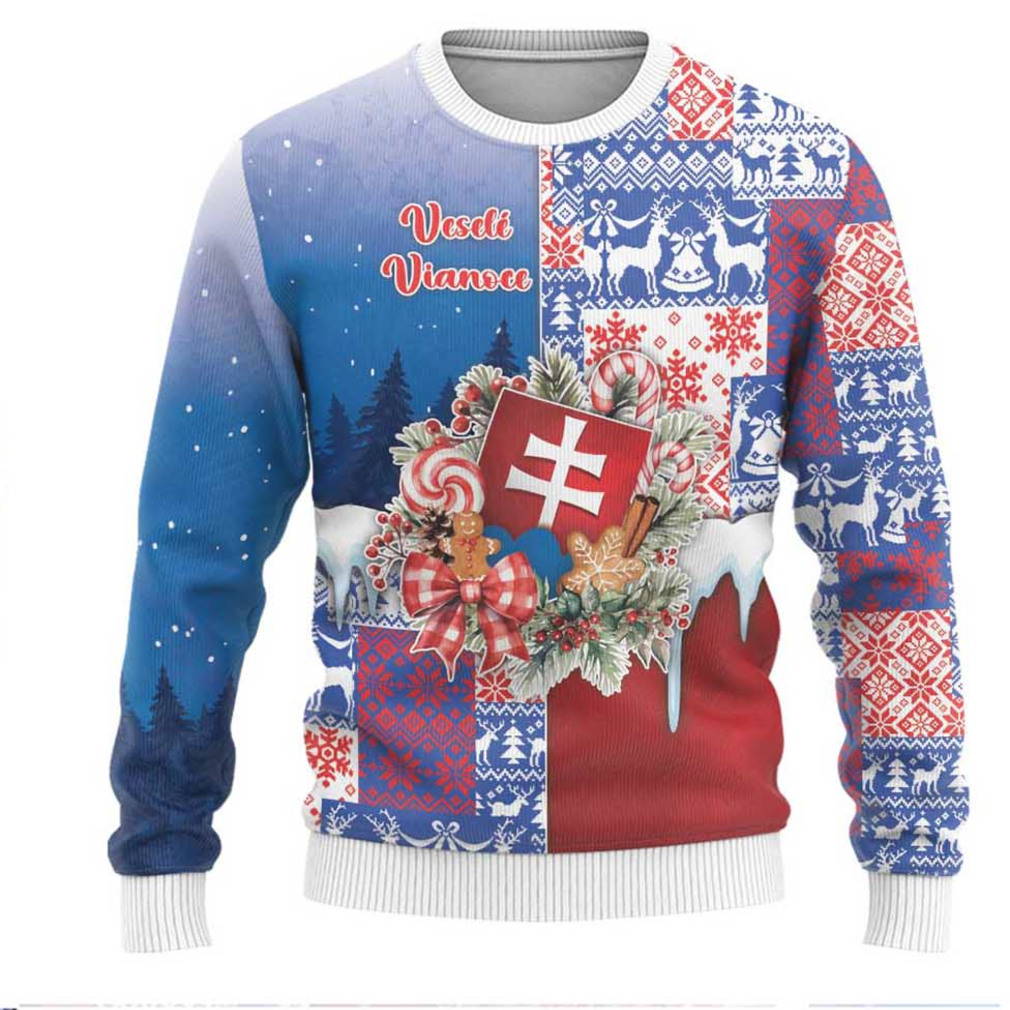 Slovakia Christmas Ugly Christmas Sweater Vesale Vianoce Xmas Pattern Slovakia Christmas Ugly Christmas Sweater Vesale Vianoce Xmas Pattern