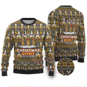 Spirit Beer Christmas Ugly Christmas Sweater Xmas Holiday Patterns