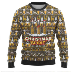Spirit Beer Christmas Ugly Christmas Sweater Xmas Holiday Patterns